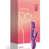 Gem Pressure Sensing App-Controlled Twin Balls Rabbit Vibrator - Purple/Gold