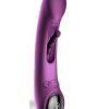Tempo Pressure Sensing App Controlled Kinky Finger Tapping Rechargeable Silicone G-spot Vibrator - Purple/Black