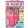 Neon Vibes Kissing Bunny Rechargeable Silicone Vibrator - Pink