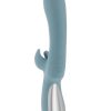 Take Your Flick Rechargeable Silicone Rabbit Vibrator - Blue