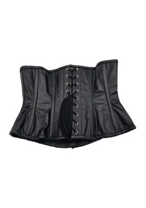 Rouge Leather Corset - Large/XLarge - Black