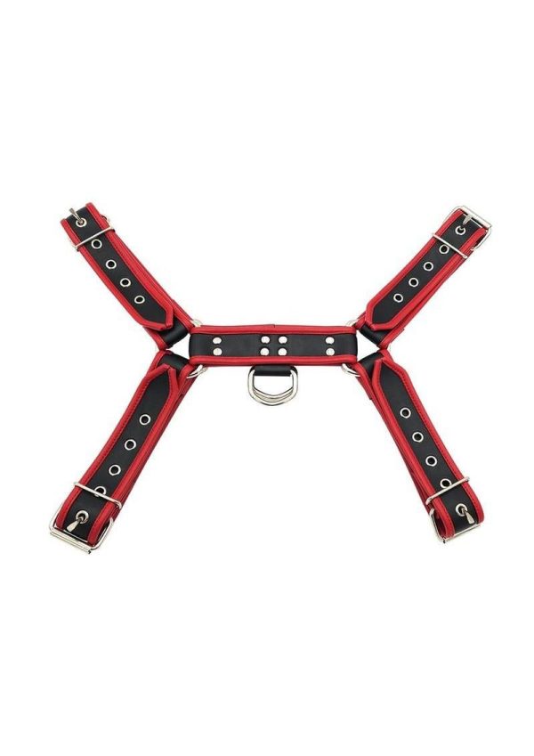 Rouge PVC OT H Front Harness - Large/XLarge - Black/Red