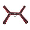 Rouge PVC OT H Front Harness - Small/Medium - Black/Red