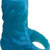 Monster Romance Riptilian Silicone Cock Sleeve - Blue