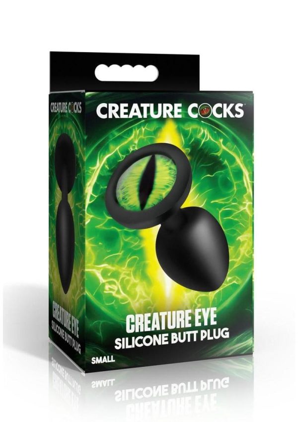 Creature Cocks Green Eye Silicone Butt Plug - Small - Black/Green