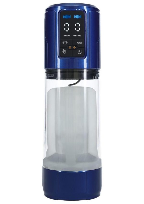 Pumped UltraLift 10 Function Rechargeable Masturbator - Metallic Blue