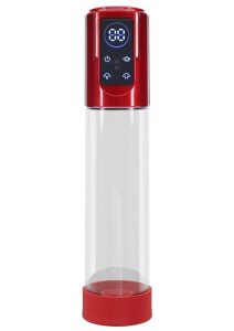 Pumped MegaLift 6 Function Automatic Rechargeable Penis Pump - Metallic Red