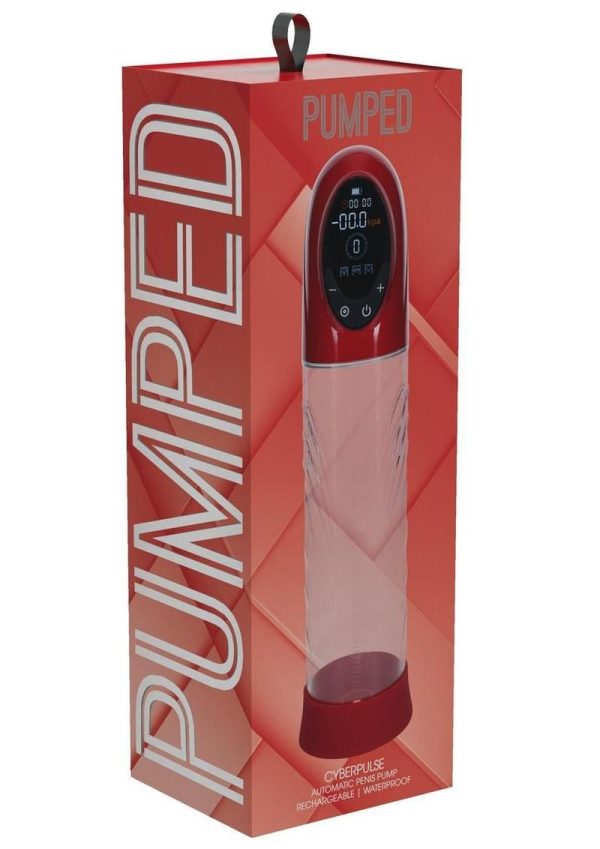 Pumped CyberPulse 13 Function Automatic Rechargeable Penis Pump - Metallic Red