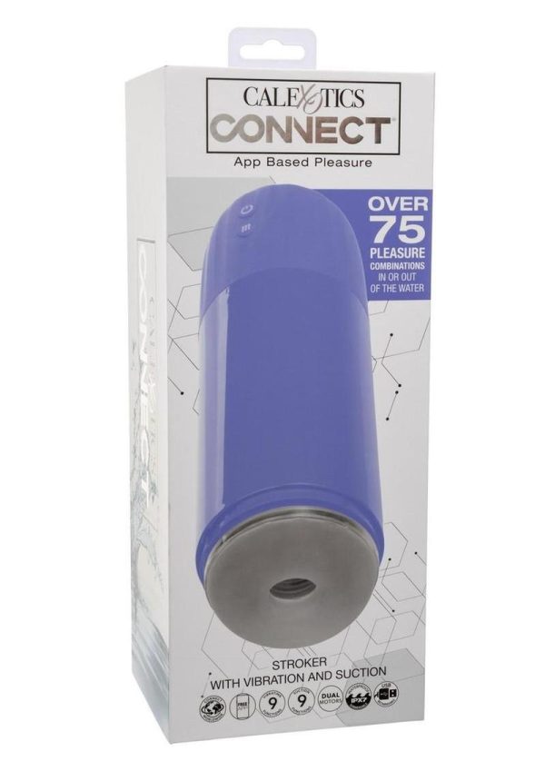 CalExotics Connect Stroker Rechargeable with Vibration and Suction - Purple